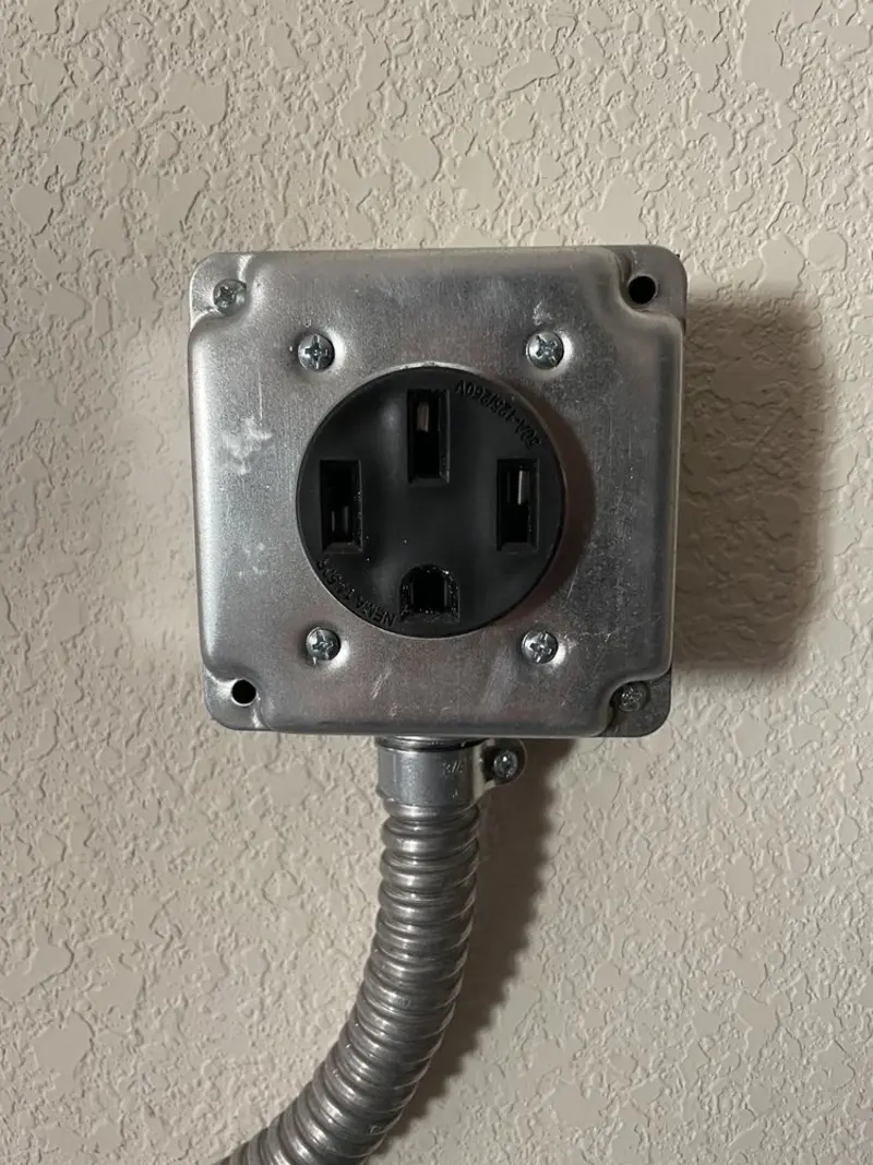NEMA 14-50 outlet installed for Smart Home Electrical in Ocoee